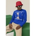 thumbnail image 3 of Old Glory Mens Big Alpaca Scarf Ugly Christmas Sweater Long Sleeve Sweatshirt, 3 of 6