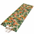 thumbnail image 2 of 2'x6' Rug Runners for Hallways Kitchen, Orange Green Palm Leaves Non Slip Entryway Beside Floor Carpet Runner, Summer Tropical Floral Washable Laundry Room Bedroom Throw Rugs Mat for Family Pet, 2 of 8