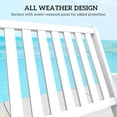 thumbnail image 6 of SSyao Wood Outdoor Bench, 2-Person Foldable Patio Acacia Wood Garden Bench with Backrest and Armrests for Garden, Porch, Park, Balcony, White, 6 of 10
