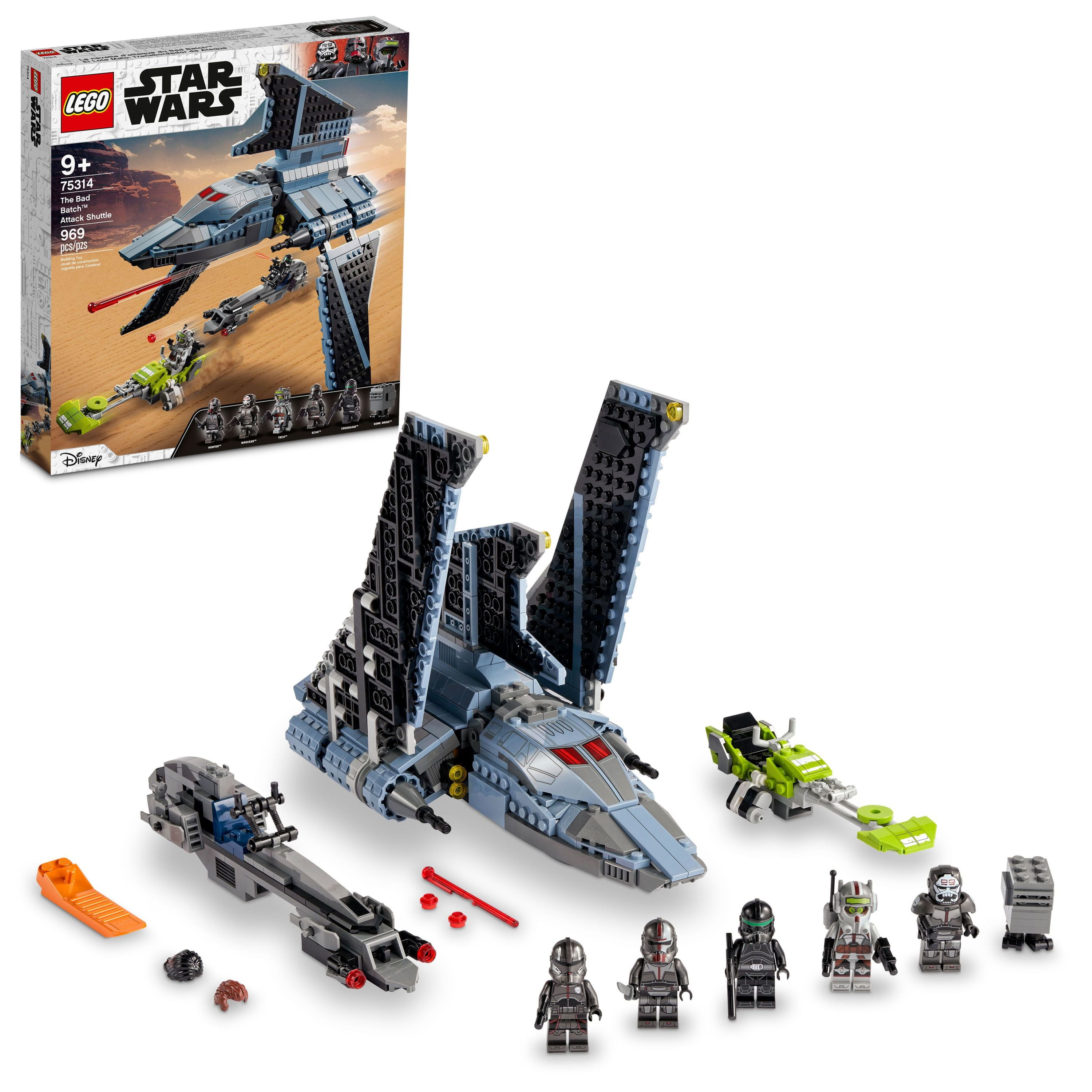 LEGO Star Wars The Bad Batch Attack Shuttle 75314 Building Toy (969 - Walmart.com