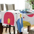 thumbnail image 5 of Yayeee Tablecloths 54" x 54" Rectangle Wrinkle Resistant Party Table Cover, Black Retro Pattern, 5 of 8