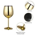 thumbnail image 3 of Copa de vino de acero inoxidable, lindas copas de vino irrompibles para viajes, camping y piscina, copa de vino de metal portátil única y fresca para eventos al aire libre, picnics, juego de 2, 3 of 5