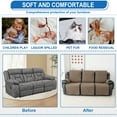 thumbnail image 4 of Aorsher 100% Waterproof 3 Seater Recliner Sofa Covers, Anti-Slip Recliner Sofa Covers with Pockets, Elastic Straps, Washable Reclining Sofa Protector for Kids, Pets, Dogs, Khaki, 4 of 16