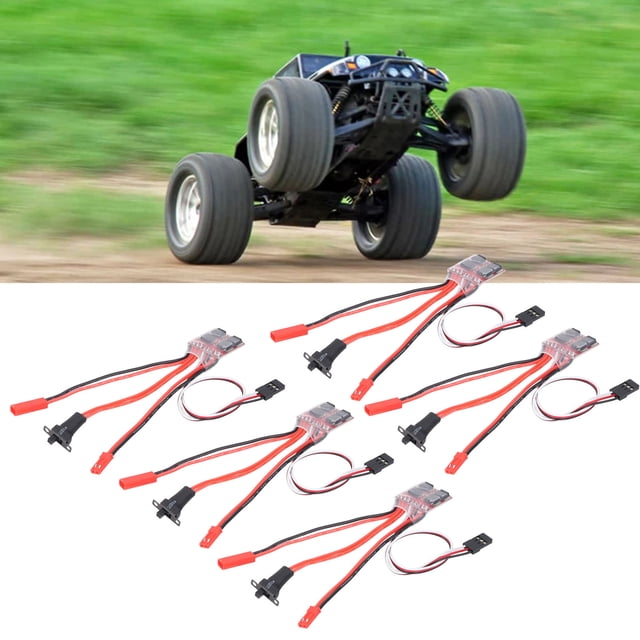 Controlador De Velocidad Cepillado 30A, Mini 30A Cepillado ESC Bidireccional 5 Piezas De Actualización Fácil De Instalar Interfaz JST Para Motor 130 180 260 1/16 1/24 1/18 Modelo
