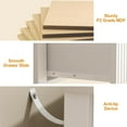thumbnail image 3 of May in Color Fluted Console Table with 3 Drawers, Modern White Entryway Table with Storage Shelf, for Living Room, Entryway, Hallway, 3 of 9
