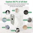 thumbnail image 5 of Vacuum Dust Bag for I7+I3 E5 E6 S9 Spare Parts 8PCS, 5 of 5
