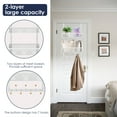 thumbnail image 6 of Jokapy Over the Door Hanger with Coat Hooks and 2 Baskets, Stainless Steel Towel Hooks, White, 6 of 11