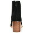 thumbnail image 3 of Journee Signature Womens Genuine Leather Tazlyn Round Toe Stacked Chelsea Booties, 3 of 8