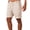 Khaki, variant on Men's Linen Casual Elastic Waist Summer Beach Short Pants