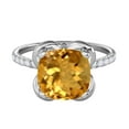 thumbnail image 2 of 2.30 Ct. Ttw Diamond And Cushion Cut Citrine Ring In 10K Rose Gold, 2 of 7