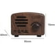 thumbnail image 3 of Mini radio vintage, receptor de tarjeta de soporte AM FM retro portátil, altavoz estéreo USB Bluetooth de bolsillo de onda corta con batería recargable, 3 of 5