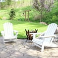 thumbnail image 4 of Sunnydaze Outdoor Lake Style Adirondack Chairs with Cup Holder - White - 2pc, 4 of 9
