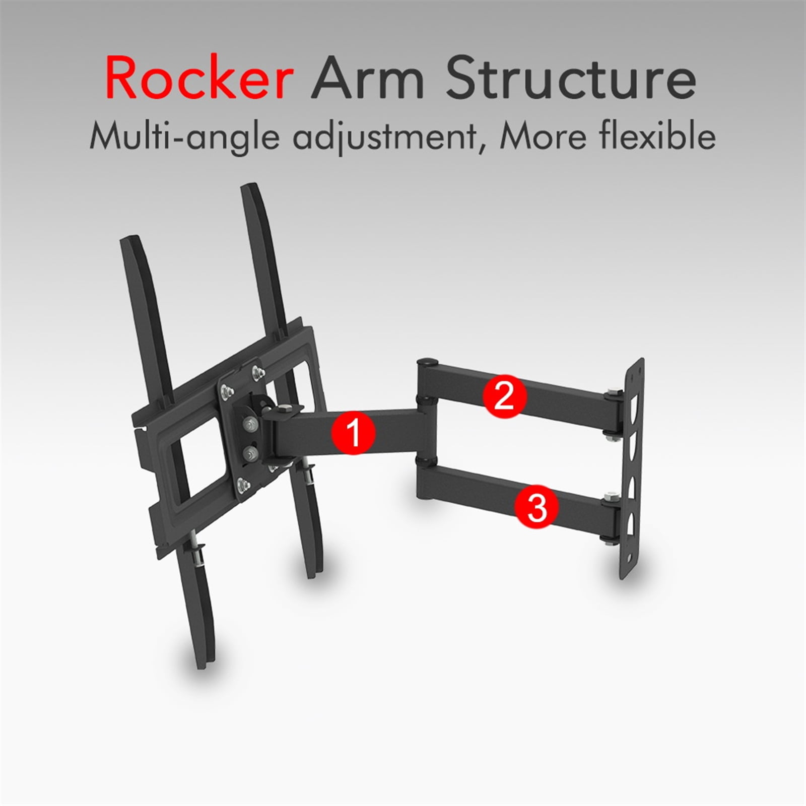 UWR-Nite TV Wall Mount Swivel and Tilt for Most 32-65 Inch TV, TV Mount Perfect Center Design, Full Motion TV Mount Bracket with Articulating Arm up to VESA 400x400mm, 77 lbs