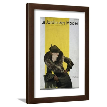 Le Jardin De Modes Cover from 09 15 1934, Fashion Magazine, France Framed Print Wall