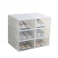 thumbnail image 3 of Naiyafly Foldable DIY Shoe Box Drawer Divider Home Shoes Box Plastic Transparent Storage Shoe Box Drawer Organizer Household Storage, 3 of 6