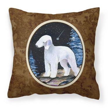 Carolines Treasures SS8455PW1414 Starry Night Bedlington Terrier Fabric Decorative Pillow, 14Hx14W, multicolor