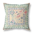 thumbnail image 7 of Love Your Vase Peacock Indoor/Outdoor Pillow with Removable Cover in Beige Green Pink18x18, 7 of 7