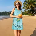 thumbnail image 3 of Disketp Travelling on Airplane for Women's Sleeveless Dress Womens Summer Dresses Beach Casual Loose Dress, 3 of 7