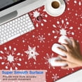 thumbnail image 2 of Long Mouse Pads for Desk,Red Christmas Snowflake Pattern Desk Mats on Top Of Desks, Desk Mouse Pad Extra Large with 3mm Non-Slip Base and Stitched Edge for Gaming,Office,Work,Home 47.3x23.6in, 2 of 5