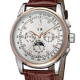 thumbnail image 4 of FORSINING Reloj mecánico automático Correa de cuero real Reloj para hombres de 24 horas - Esfera negra con borde plateado, 4 of 9