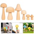thumbnail image 3 of 6 Unids de Inacabada Seta de Champiñones Sin Pinto Sin Adultos Niños DIY Pintura, 3 of 9