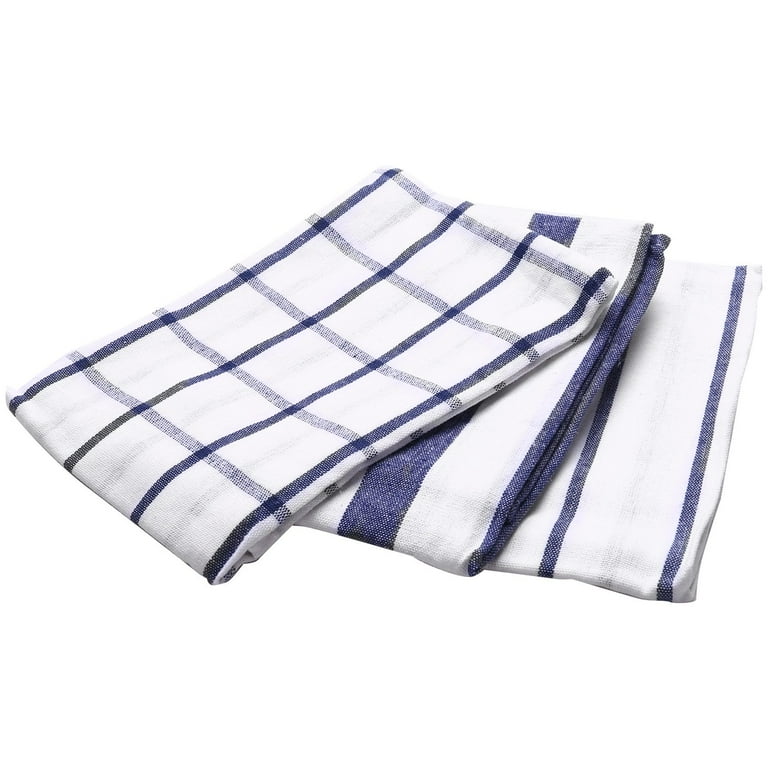 Pair of Blue and White Embroidered Vintage Kitchen Towel – Madame