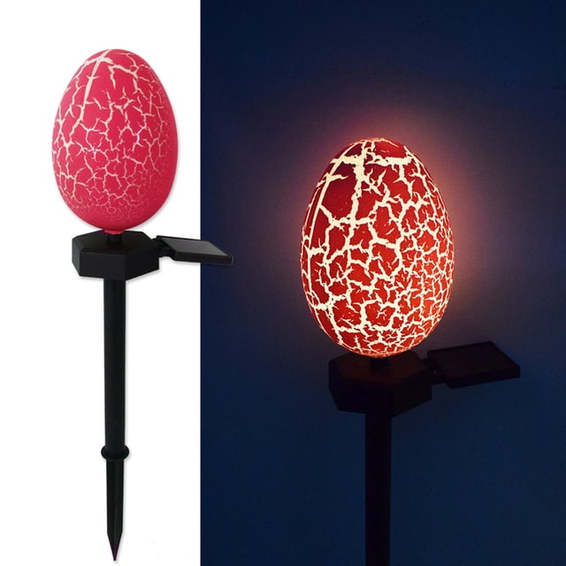 Qaailabf Easter Egg Solar Garden Stake Light 43cm Decorative LED Outdoor Ground Light Color Changing Pathway Landscape Lighting Waterproof Auto On/Off Holiday Party Yard Patio Decoration
