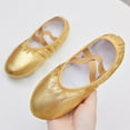 thumbnail image 5 of ZACPNCV Girls Ballet Shoes Toddler Highly Elastic Canvas Ballet Slippers Kids Ballerina Dance Shoes Yellow, 5 of 9