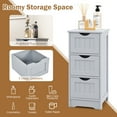 thumbnail image 6 of Giantex Bathroom Storage Cabinet, Space-saving Slim Storage Organizer, Freestanding Wooden Narrow Floor Cabinet, Grey, 6 of 8