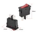thumbnail image 2 of Interruptor de palanca mini barco interruptor de palanca rojo para barco coche marino ON/OFF AC 250V/6A 125V/10A, 2 piezas, 2 of 4