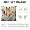 thumbnail image 5 of COMIO  Woodland Animal Throw Pillow Case Cute Squirrel Raccoon Beaver Fox Rabbit Skunk Bear Wolf Cartoon Pillow Cushion Cover Home Sofa Decorative, 5 of 5
