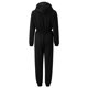 thumbnail image 4 of Gibobby pantalones siameses color liso Sudadera con capucha informal de cintura delgada de manga larga para niña, chaqueta con cordón y cremallera, ropa de abrigo, chándal de (Negro， L), 4 of 5