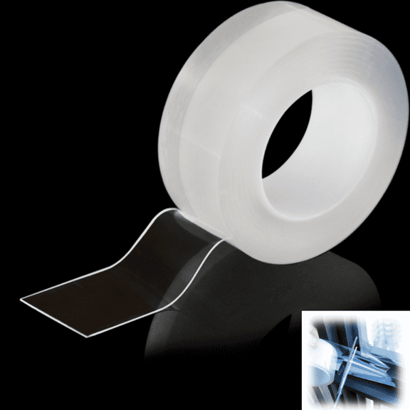 BB Hapeayou Window Sealing Tape Transparent Weather Insulation Tape 0.02in Thicknesses (1 Roll 1.97×394in)