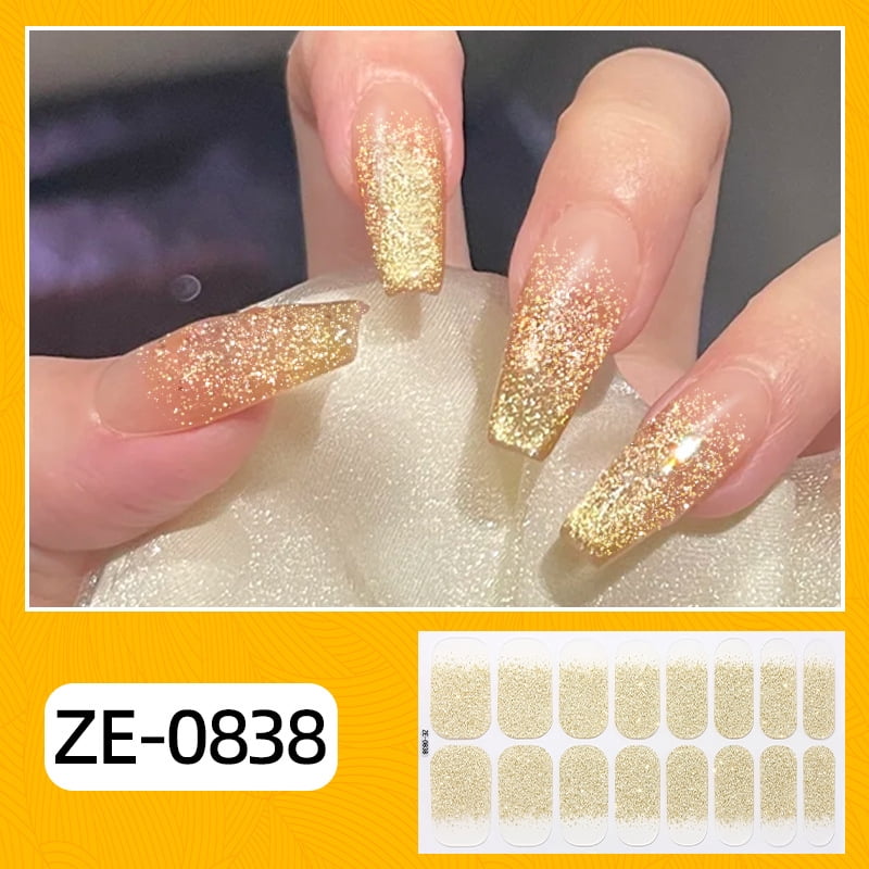 10PCS Gradient onion powder nail stickers waterproof ins style nail stickers nail polish film free baking nails