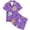 Purple, variant on JIAYUE Sleepwear Set For Girls Summer Soft Stain Lightweight Funny Print Short Sleeve Tees With Shorts Pajamas Two Piece Outfits Loose Fit For Kids Comfortable Bedtime Nightwear,10-11 Years