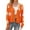 Orange, variant on HUBERY Women Daisy Print Single-Breasted Long Sleeve Knitwear Cardigan
