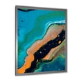 thumbnail image 2 of Designart 'Abstract Marble Composition In Orange and Blue II' Modern Framed Art Print, 2 of 4