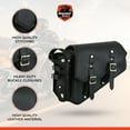 thumbnail image 3 of Daniel Smart Motorcycle Leather Swingarm Bag Black Swing Arm Bag with Bottle Holder Built-in Gun and Ammo holster., 3 of 8