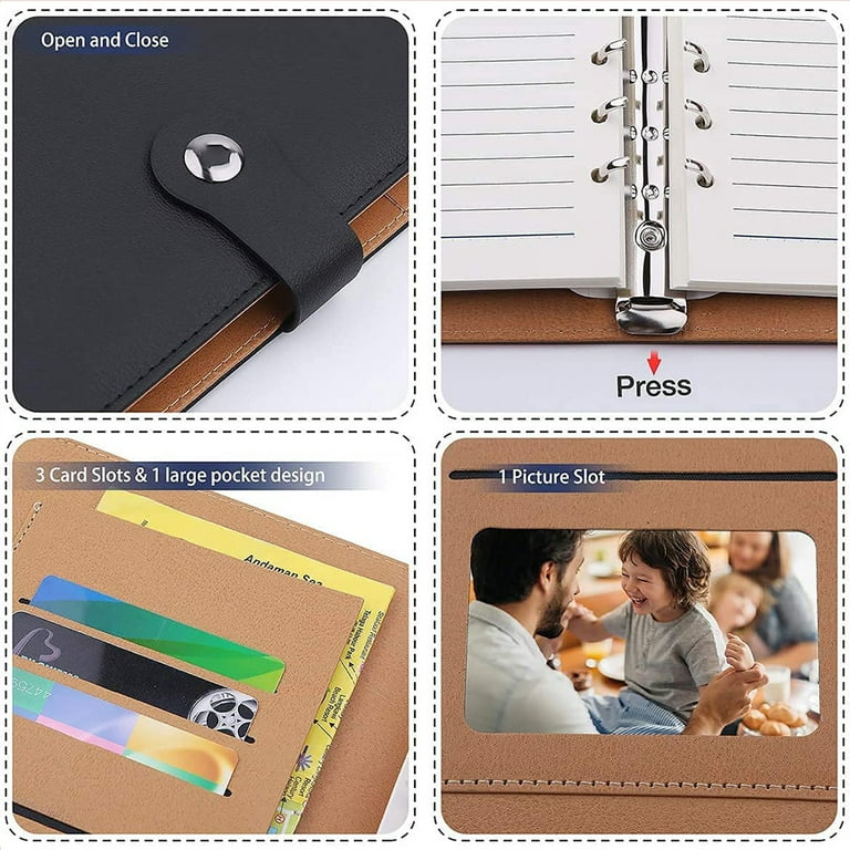 A4-3 Ring Folder Binder 2-ring/3-ring,fit 2 Hole/3 Hole/4 Hole A4 Refill  Paper,leather Portfolio,a4 Business Organizer,leather Binder Cover 