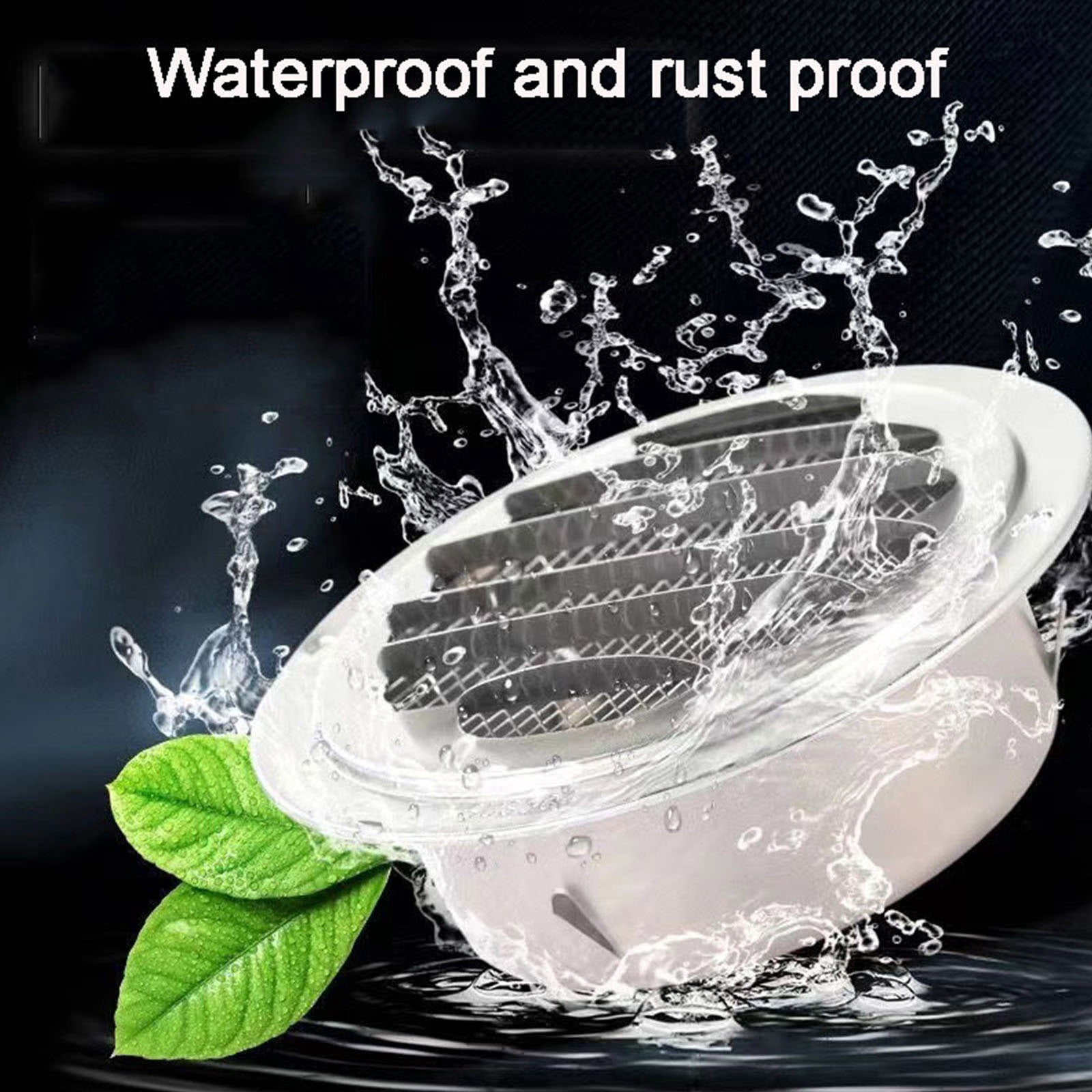 Stainless Steel Round Range Hood Exhaust Port Cover, Prevents Rainwater and Grease Leakage with Built-In Insect Screen, Easy Installation for Kitchen Ventilation Protection