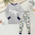 thumbnail image 2 of TOWED22 Toddler Boy Clothes 2 Piece Long Sleeve Graphic Sweatshirt and Joggers Pants Set Fall Winter Casual Outfits Clothing(Grey,7-8 Y), 2 of 5