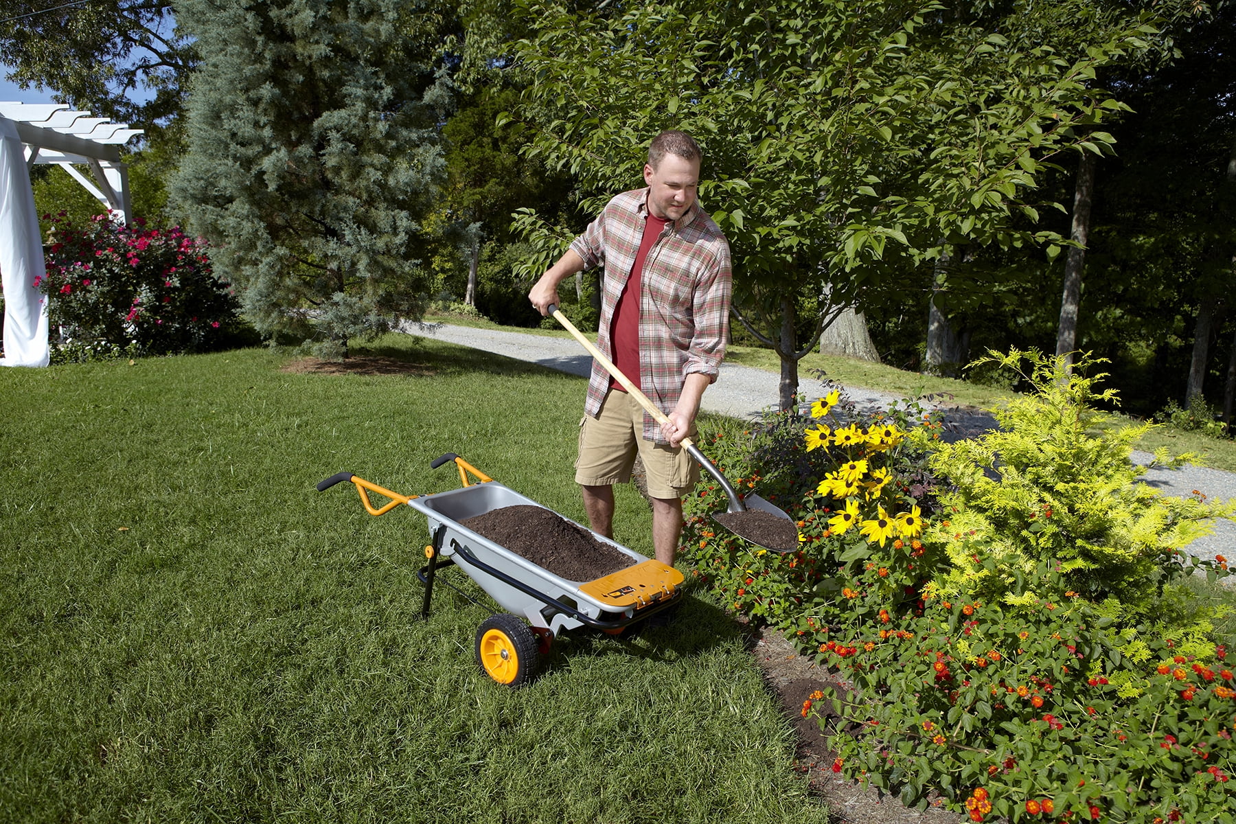 Worx Wg050 Aerocart 8 In 1 Wheelbarrow Yard Cart Dolly Com