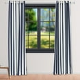 thumbnail image 6 of Sunnydaze Modern 2-Piece Blue and White Stripe Light-Filtering Curtain Set, 6 of 11