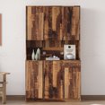 thumbnail image 1 of UWR-Nite Freestanding Kitchen Pantry Cabinet, Buffet Sideboard Storage Cabinet, Tall Wardrobe& Kitchen Cabinet with 6-Doors, 1-Open Shelves and 1-Drawer for Bedroom, Kitchen, 1 of 7