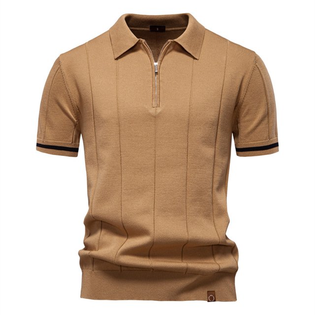 pstuiky camiseta de hombre, Suéter informal de manga corta con cuello vuelto, cómodo y liso para hombre camisas casuales para hombre xl