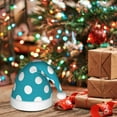 thumbnail image 6 of KLL Christmas Hats for Adults Plush Sky Blue And White Polka Dot Print Santa Hat Xmas Fluffy Santa Claus Hat for Women Men, 6 of 6