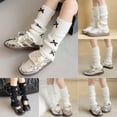 thumbnail image 2 of Kcolen Girls Ballet Leg Warmers with Bow Top, Slouchy Ruched Knee High Socks for Toddler, Dance Wear, Cold Weather Layered Look, Holiday Photo Outfit, 2 of 6