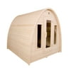 ALEKO SLYS6PINE Outdoor White Pine Pod Steam Sauna - 8 kW Harvia KIP Heater - 6 Person