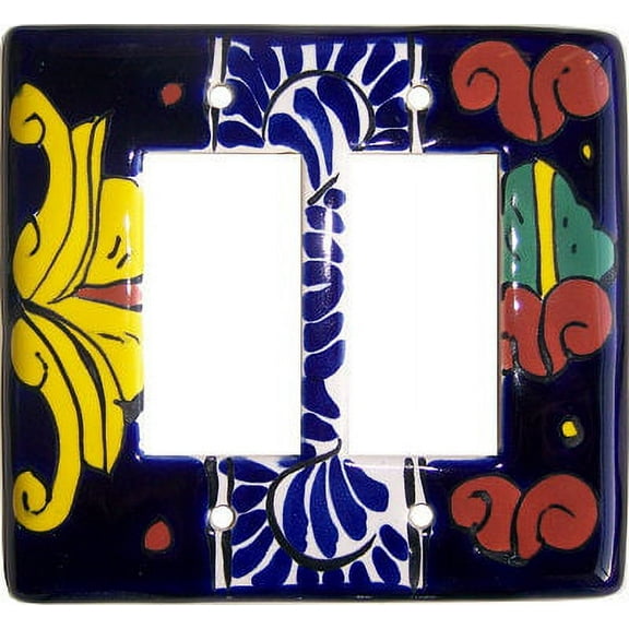 Double Decora Marigold Talavera Switch Plate