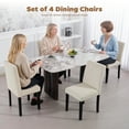 thumbnail image 4 of HOMCOM Corduroy Upholstered Dining Chairs, Kitchen Chairs Set of 4, Beige, 4 of 10
